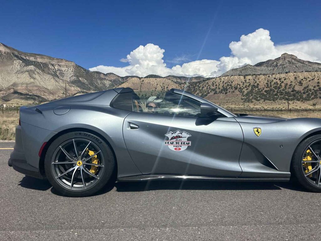 Peak to Peak Rallye - Silver sports car